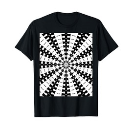 Starlight Beam With Dovetail Pattern Black On White T-Shirt
