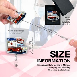 Trauma Alert,Ambulance Badge Reel,Funny Badge Reel for Doctors Nurses with Alligator Clip,Gift for Paramedic Nurse Doctor Medical Worker,Emergency Bus Driver,Rapid Response Team Trauma Team