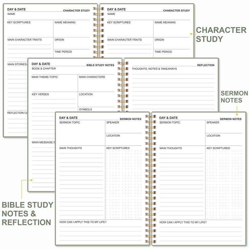 Bible Study Journal – Church Notes Notebooks – Note Taking