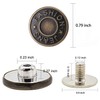 GIYOMI 20mm No Sewing Jeans Buttons Replacement Kit with Metal