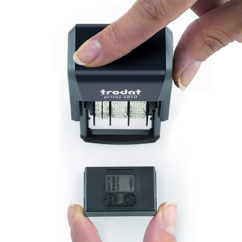 Trodat Printy 4850/L2 Dater Stamp with English Phrase PAID -