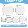 HOBBIESAY 6Pcs Quilting Acrylic Template Set 1-6 Inch Square Quilting