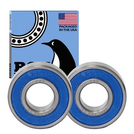 PGN (2 Pack) 6001-2RS Bearing - Lubricated Chrome Steel Sealed Ball Bearing - 12x28x8mm Bearings with Rubber Seal & High RPM Support