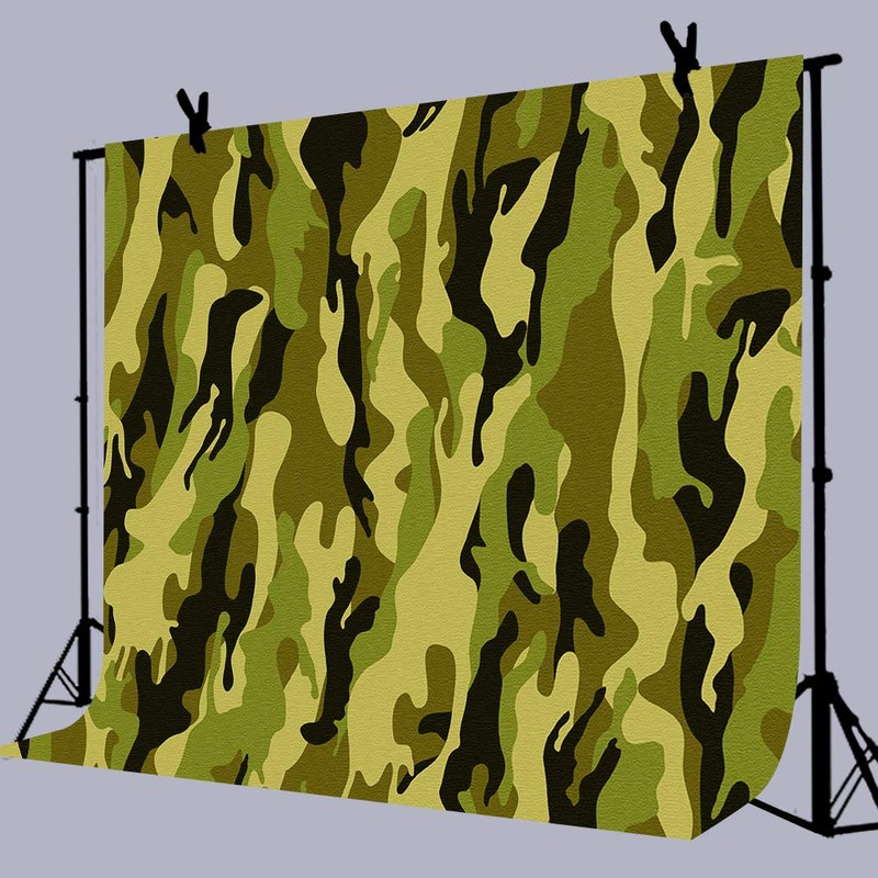 LUCKBTY Military Camouflage Photography Backdrops for Themed Party Decoration 7x5ft