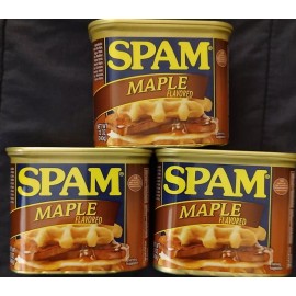 SPAM MAPLE 3 Set 12 oz. Cans Meat Food Pork FRESH Exp. 2026