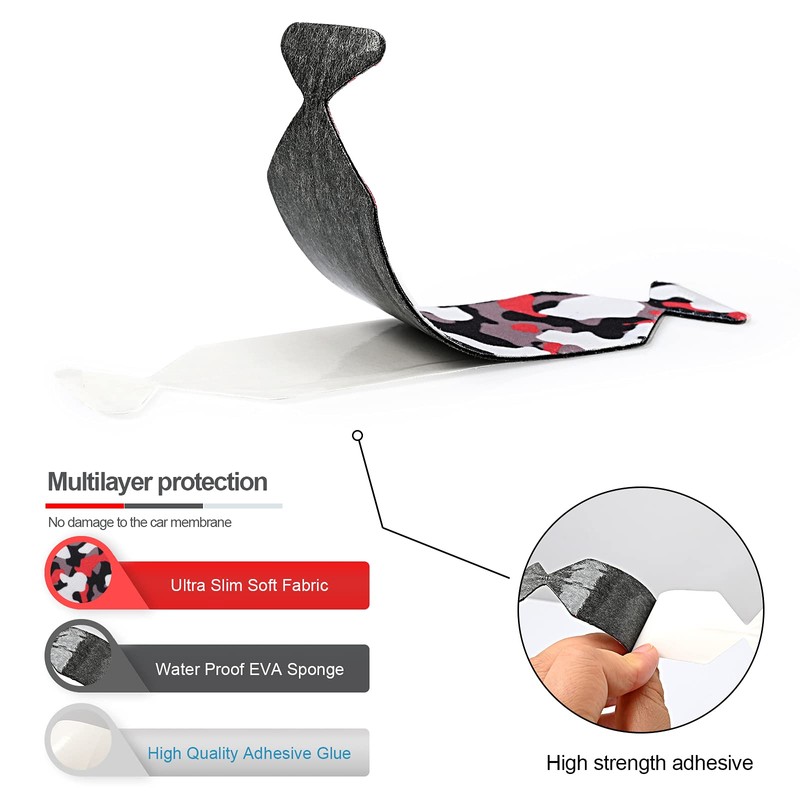 Gomake Vinyl Squeegee Buffer Pre-Cut Squeegee Felt for Window Tint