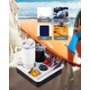 Couch Cup Holder Tray, Bonfixe Stable Couch Caddy for Bed