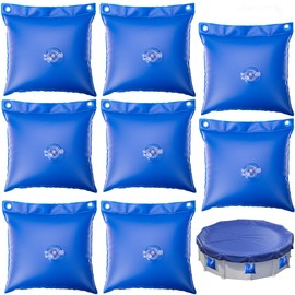 LFUTARI 8 Pack Swimming Pool Cover Hanging Bag - 0.4 mm PVC Pool Cover Weights - Heavy-Duty Winter Water Tube for Above Ground Winter Pool Cover，11.5″L×11.5″W