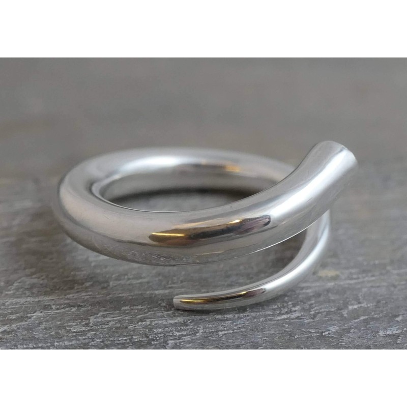 Onyx Sterling Silver Ring US Size 6 / Diameter 16.5