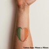 'Irish Flag Heart' Temporary Tattoo - Water Resistant, Skin-Safe, Non-Toxic