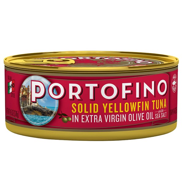 Portofino Solid Yellowfin Tuna In Extra Virgin Olive Oil - 4.5 oz Can (Pack of 12)