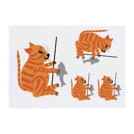 Azeeda 4 x 'Katzenfischen für das Abendessen ' Temporäre Tattoos - Wasserfest, Hautfreundlich & Ungiftig · Transfers in Verschiedenen Größen (TO00076090)