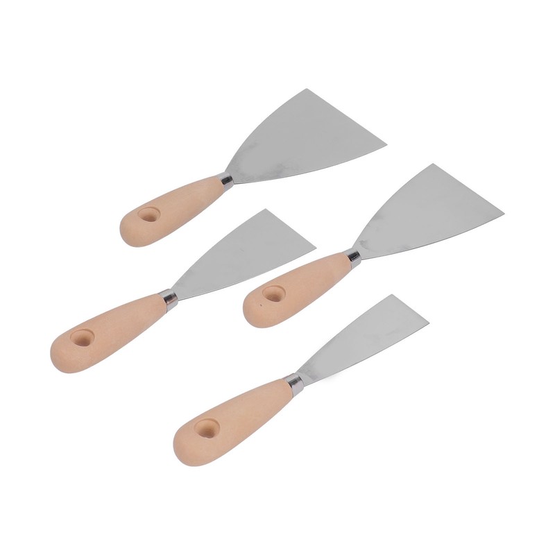 4 Pcs Putty Knife Scrapers Stainless Steel Spackle Knife Metal