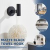 APLusee Towel Coat Hook Matte Black, 304 Stainless Steel Robe