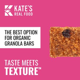 Kate’s Real Food Mini Organic Granola Bars - Oatmeal Cranberry & Almond (1.1 oz, Pack of 24) - Organic Energy Bars Made with Gluten Free Oats - Non GMO, Soy Free, Whole Grains, and All Natural - Healthy Snacks
