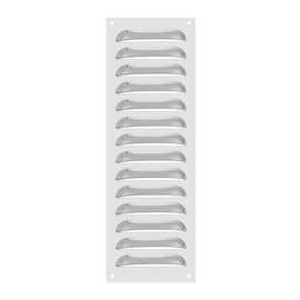 PATIKIL 4 x 12 Inch 304 Stainless Steel Vent Cover, Screen Air Grille Ventilation Cover HVAC Louvered Grill for Home Kitchen Fireplace Bathroom Wall Ceiling, Silver Tone