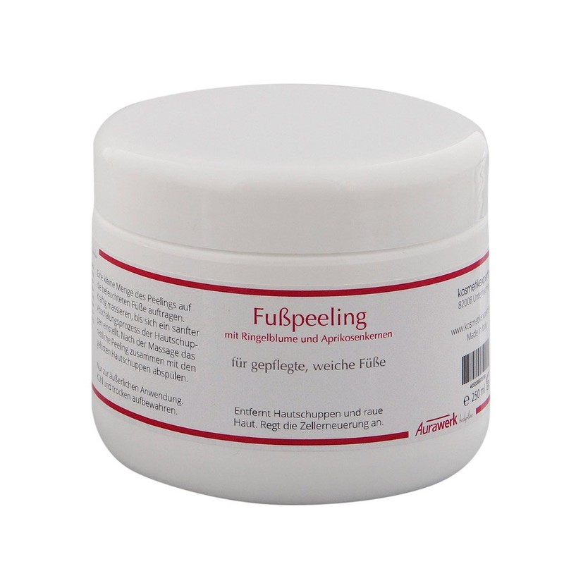Aurawerk Fuß-Peeling, Beinpeeling mit Ringelblume und Aprikosenkernen für gepflegte, weiche