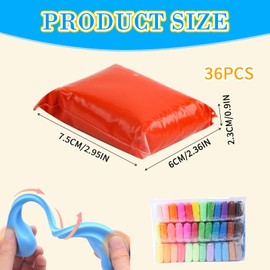 XZEIT Air Dry Clay, Polymer Clay, 36 Bright Colours, Modelling Clay Set, Ultralight Air-Drying Modelling Clay Set for Creative Art, with Accessories, Ideal for Adults
