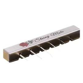 Guitar Silencer Musical Instrument Accessory with 6 Plectrums for Night Exercise, Weak Sound, Guitar Ukulele Application, Soft, Flexible and Resilient, Protects Strings from Vibration, Frenflu
