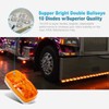 Partsam Five Trailer Marker LED Light Double Bullseye Amber 10