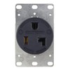 Hubbell HBL9308 2P3W, 30A 125V, 5-30R, Receptacle, black RTP, 5-30
