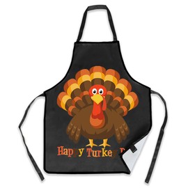 Kids Turkey Apron For Thanksgiving Adults 2 Pack Kitchen Chic Aprons Set Cute Patterns Family Holiday Cooking Gift