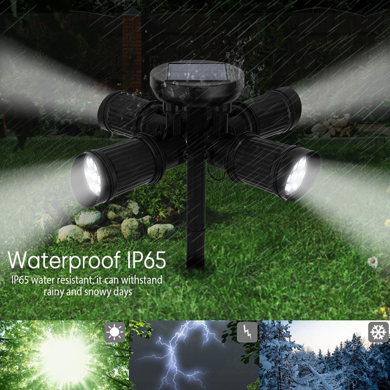 Waterproof Solar Lawn Lights LED Spotlight Landscape Lighting for Outdoor