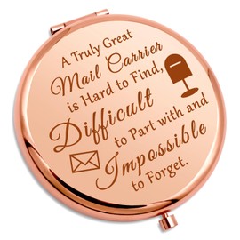 Postal Worker Gift Appreciation Gift for Mailwomen Mail Lady Compact Makeup Mirror Mail Carrier Thank You Gifts Birthday Gifts Mail Carrier Gift Folding Makeup Mirror Christmas Thanksgiving Gift