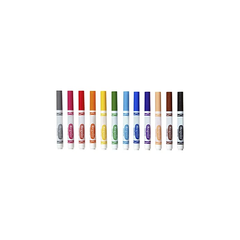CRAYOLA MARKERS CONICAL TIP 12/SET
