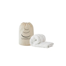 Calm&Relax Hybrid Weighted Duvet – Gravity-Inspired Blanket with Down-Alternative Fill – Soothing, Breathable Comforter – Oeko-TEX® Certified – Machine Washable (60x80in (20lbs))