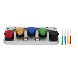 Metal Watch Oiler Watch Oil Dip Tool Watch Repairing Accessory for Watchmakers(5 Dish Watch Oiler 4pcs Watch Oil Dip Tool )
