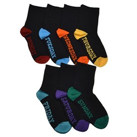 Days of the Week boys socks Black 7 pairs per pack