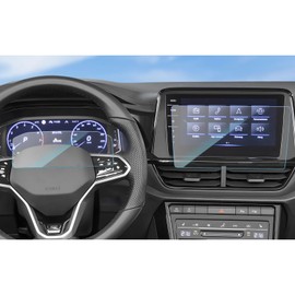 SKTU Displayschutzfolie kompatibel mit Volkswαgen T-R*Ο*C/Arteon 2 / Tiguan 2 Navigation + Instrumententafel Schutzfolie aus gehärtetem Glas Kratzfest 9,2 Zoll