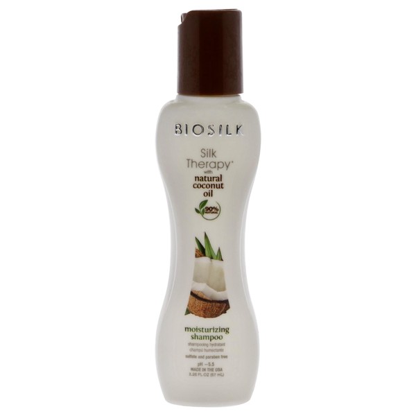 Biosilk Silk Therapy with Organic Coconut Oil Moisturizing Shampoo Unisex Shampoo 2.26 oz