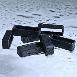 BISONSTRAP Watch Bands Keepers, 6PCS Silicone Watch Straps Replacement Loops, 22mm