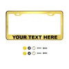 Customized Laser Etched Gold Chrome T304 Stainless Steel License Plate