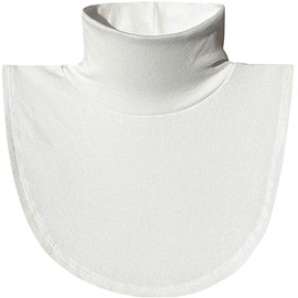 NLAND False Collar Removable Women's Turtleneck Dickey Collar Half Top Shirts Blouse Cotton Faux Fake Collar, White