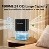 Dehumidifier 63OZ 1800ML Small Dehumidifier for Home Safety Dehumidification 5