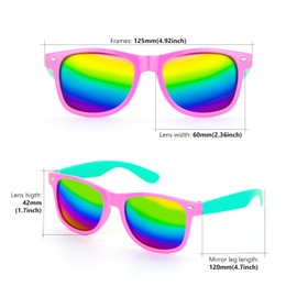 CHEERYMAGIC Kids Sunglasses Girls Boys, Polarised Toddler Sunglasses, Flexible Rubber Children Sunglasses A6-XCDSYJ (Pink&Blue)