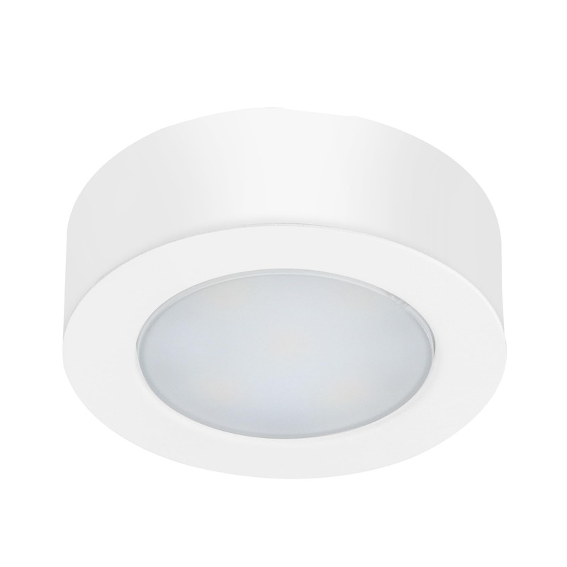 Bright Source LED Circular Cabinet Cupboard Unit Shelf Light, White,