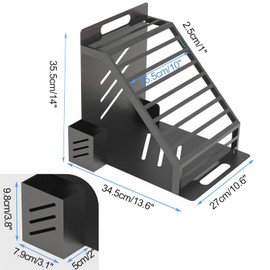 KLJKPA Metal Clipboard Holder, Clipboard Organizer with Pen Holder, Stand Clipboards Storage Rack for Classroom, Office, Black