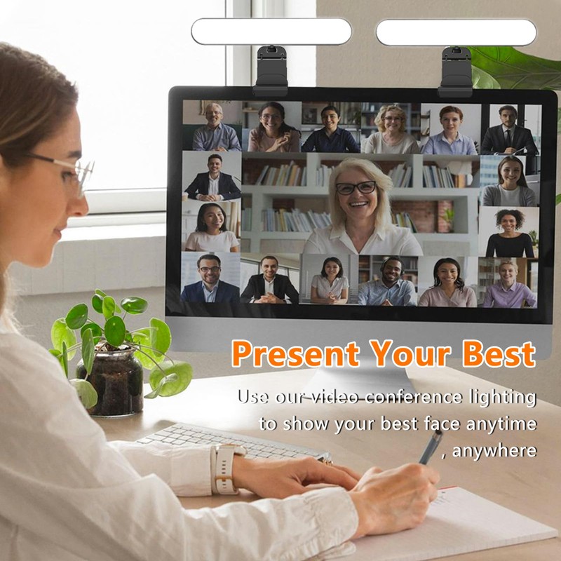 Smocraut Dual-lamp Video Conference Light,Zoom Lighting for Computer,LED Streaming Light