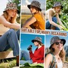 AYPOW Reversibel Damen Fischerhut Leopard Faltbar Sonnenhut, Leichter Beideseitig Tragen