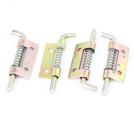 sourcing map 4 Pcs Locked Spring Loaded Metal Security Right Barrel Bolt Latch 5.5cm
