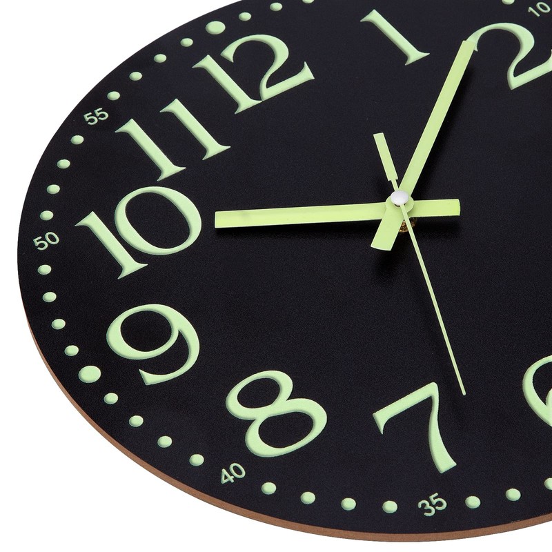 Warminn Wall Clock - 12 inch Glow in The Dark