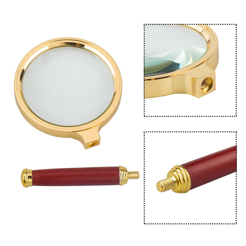 BASUNE 10X Handheld Magnifier, Reading Magnifier Loupe Glasses 10X with
