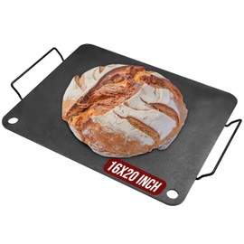 Cooking Steel for Oven Sourdough, 16 inch x 20 inch, Detachable Handle, Heavy-Duty Pizza Baking Steel For Oven, Good for Bread