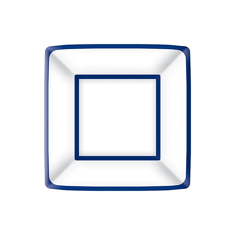 Boston International IHR Square Dinner Paper Plates, 8-Count, 10 x