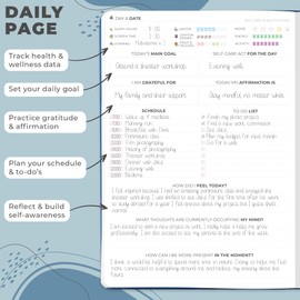 Clever Fox Self-Care Journal PRO – Wellness & Daily Reflection Notebook – Mental Health, Meditation & Mood Journal for Women, 7x10” (Mystic Blue)