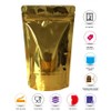 Rightpak Stand Up Pouches 50 Pieces 13cm x 21cm, Gold